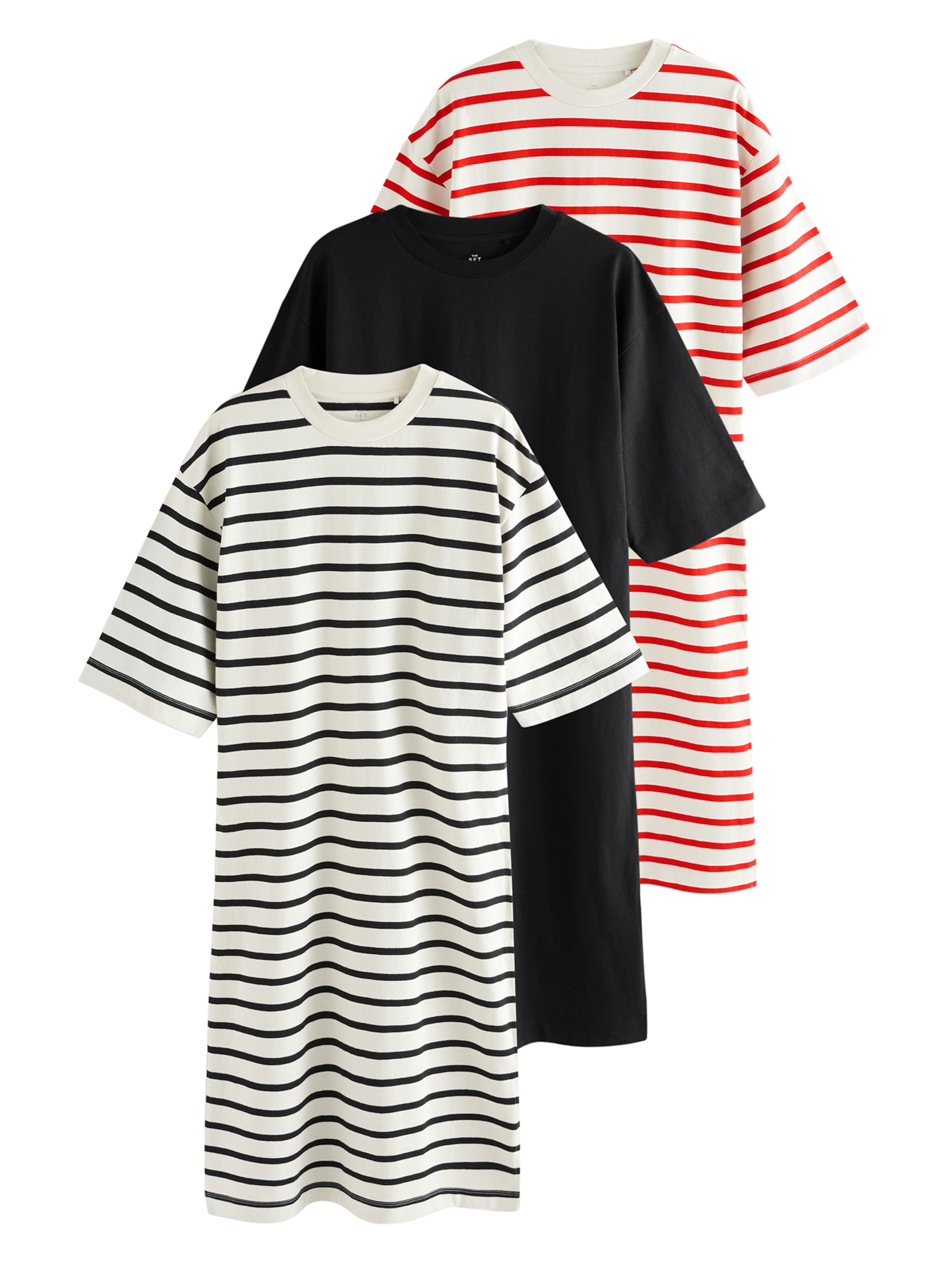 The Set Robe en 34 en rouge / noir / blanc, Vue avec produit