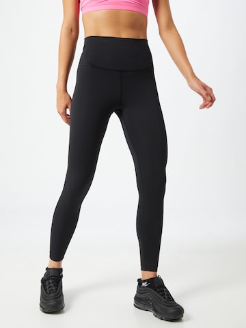 NIKE Skinny Workout Pants in Black: front