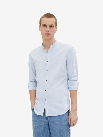 TOM TAILOR DENIM Regular fit Button Up Shirt in Blue: front