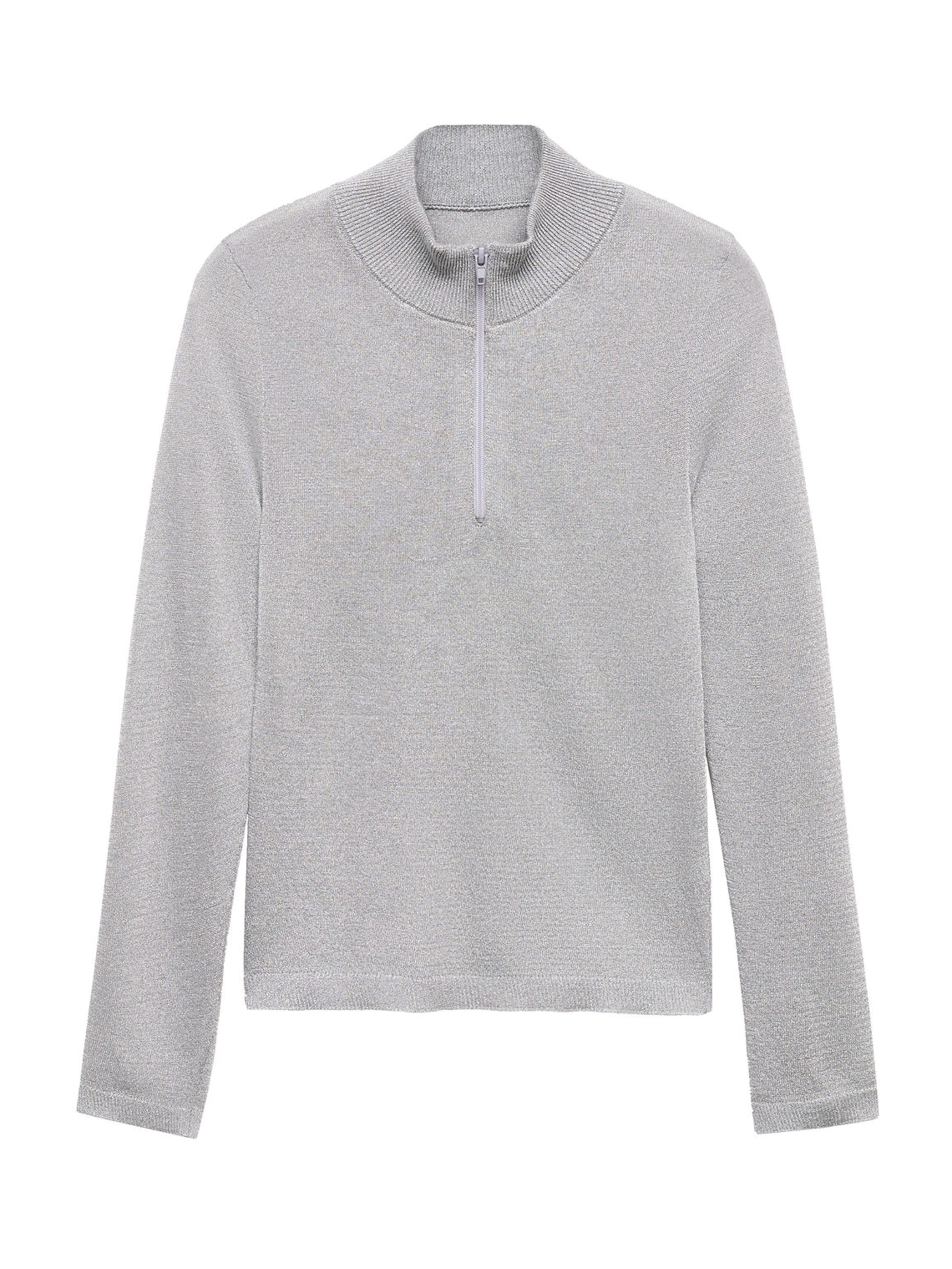 MANGO Sweter 'Cherry' w kolorze szary: przód