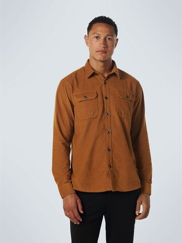 No Excess Regular fit Button Up Shirt in Brown: front