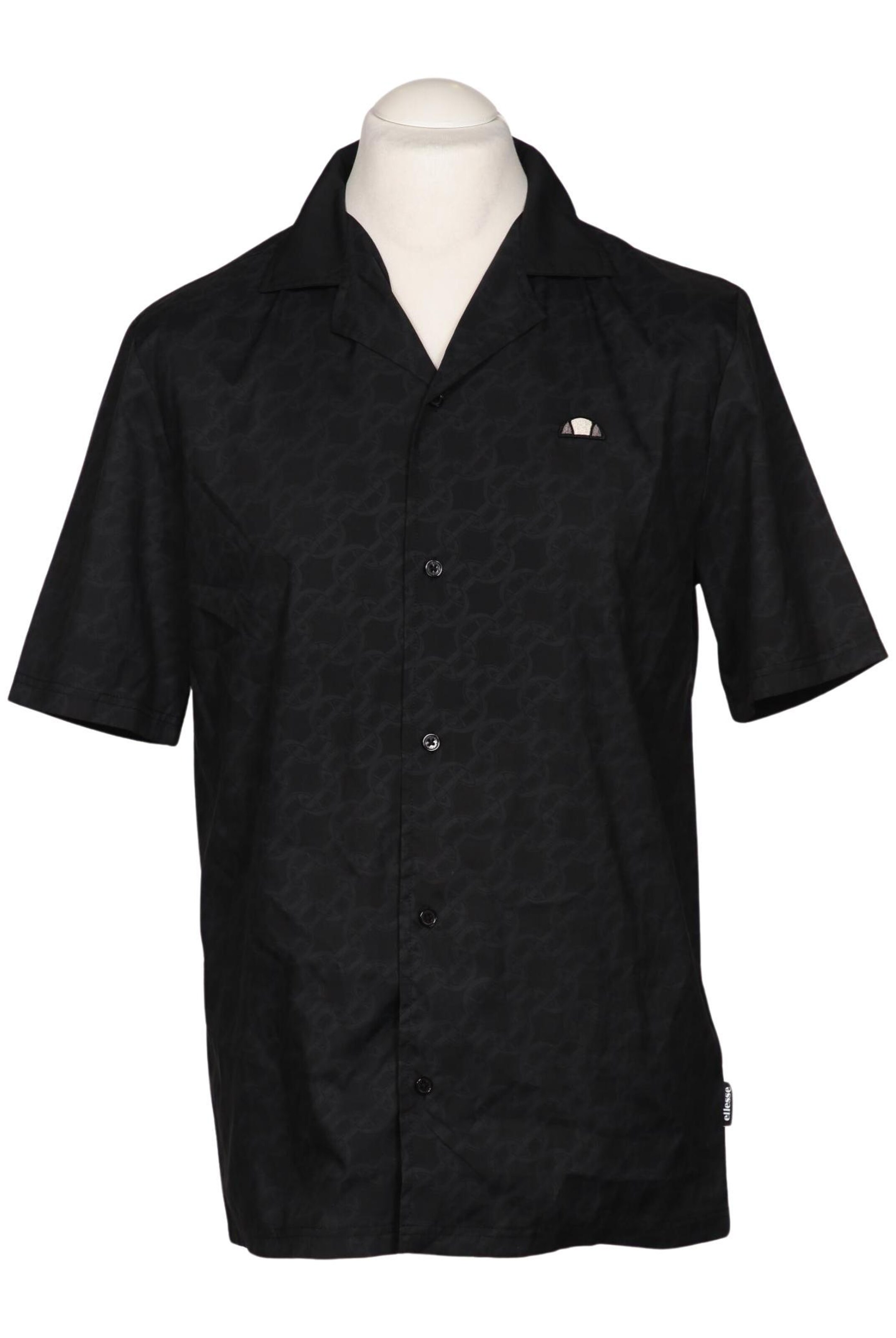 ELLESSE Button Up Shirt in M in Black: front