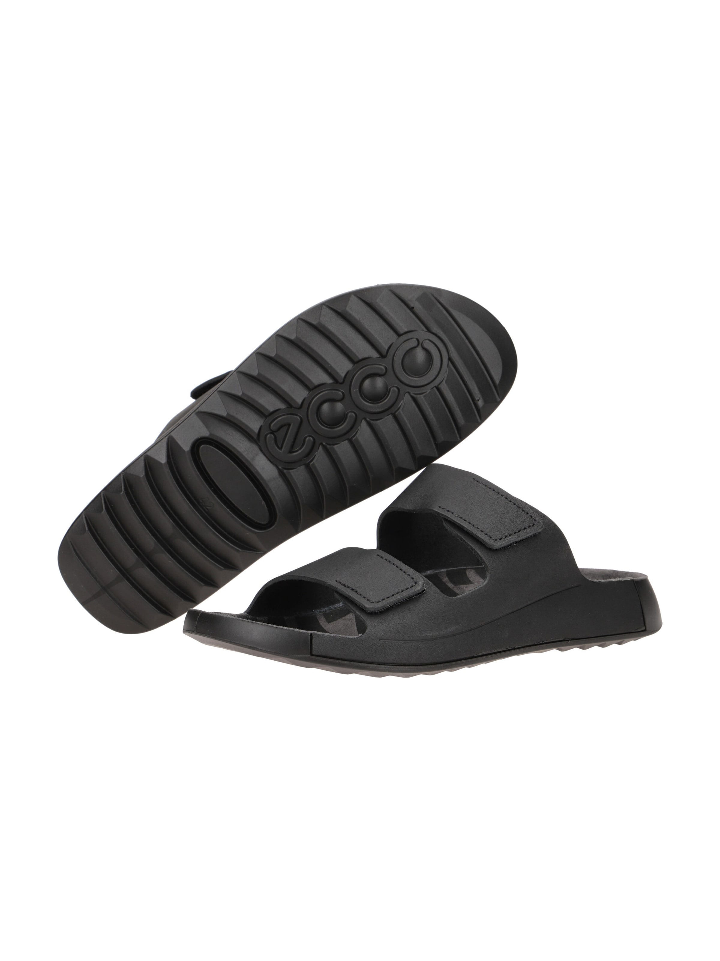 ECCO Mule 'Ecco Cozmo Herren Pantolette schwarz Klett 500904' in Black