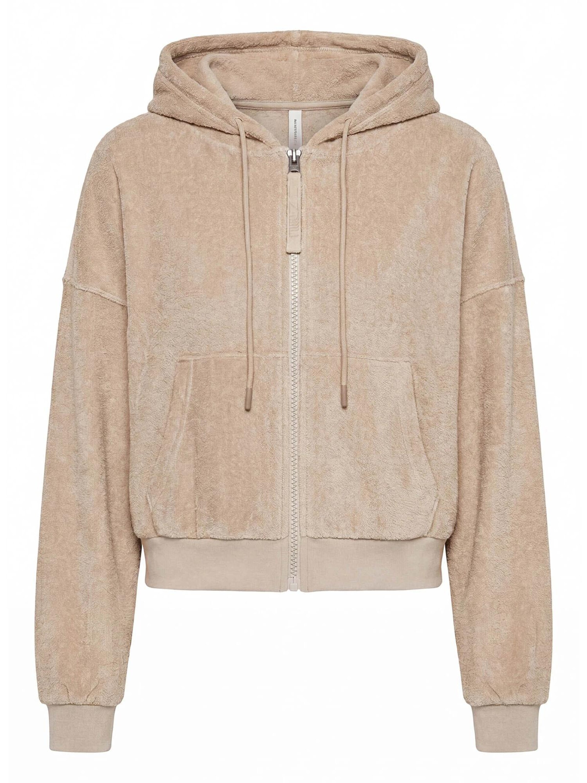 Zhrill Sweatshirt 'ZHRATANA ZIP' in Beige: front