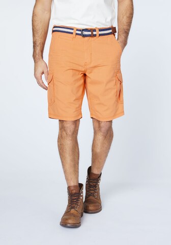 Oklahoma Jeans Regular Cargo Pants in Orange: front