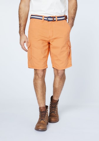 Oklahoma Jeans Regular Cargo Pants in Orange: front