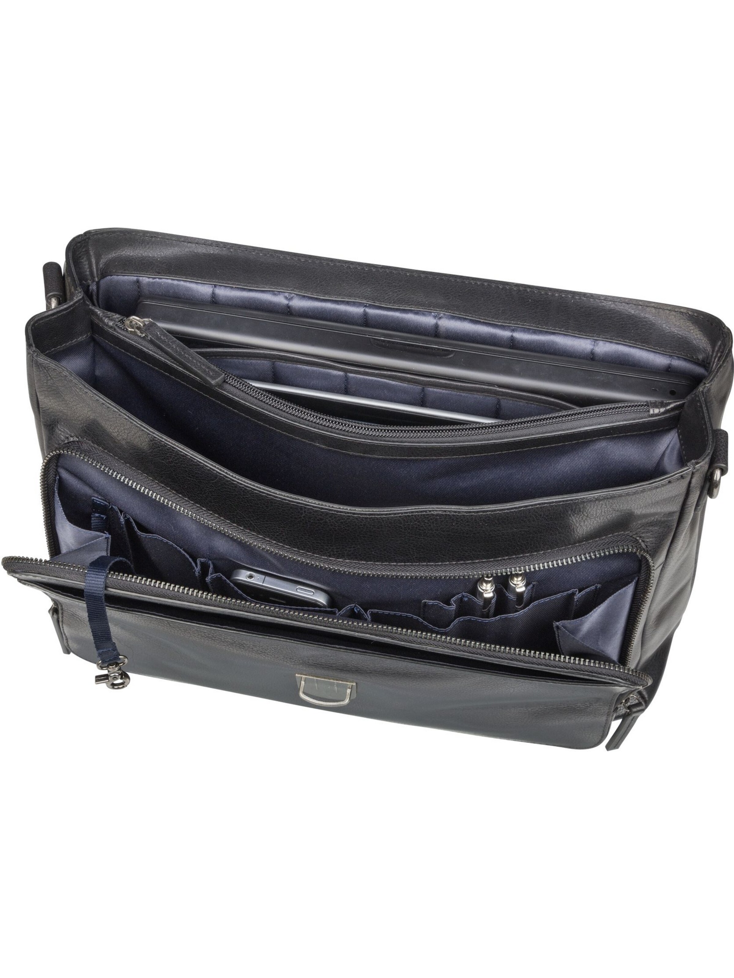 LEONHARD HEYDEN Aktentasche 'Roma' in Schwarz