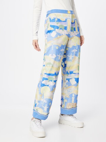 Wide Leg Pantalon 'Akal' Helmstedt en bleu : devant