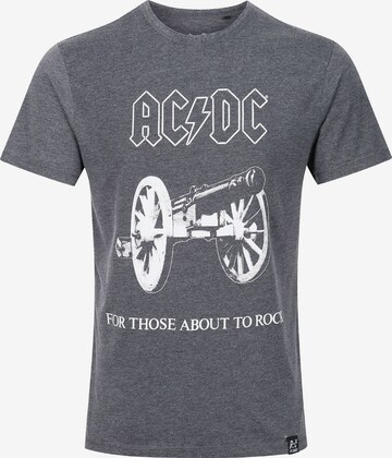 Maglietta 'ACDC 'For Those About Rock'' di Recovered in grigio: frontale