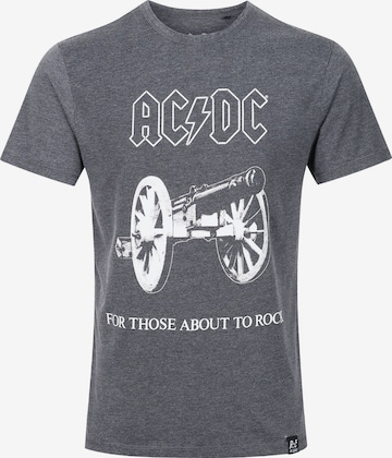 Recovered T-Shirt 'ACDC 'For Those About Rock'' in Grau: predná strana