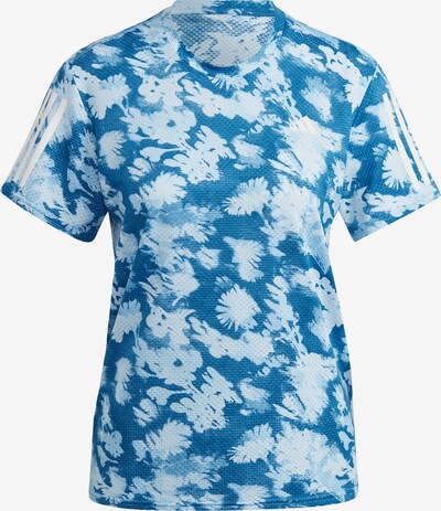 ADIDAS PERFORMANCE T-shirt fonctionnel 'Own the Run' en turquoise / bleu clair / pétrole / blanc, Vue avec produit