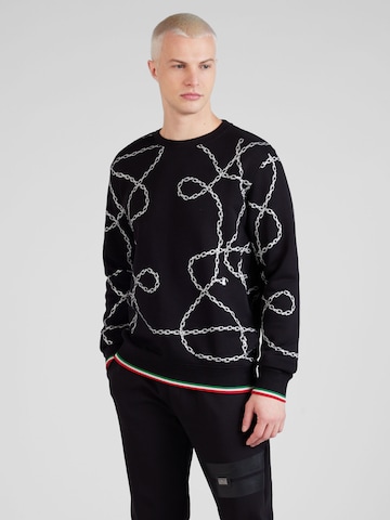 19V69 ITALIA - Sweatshirt 'BRIAN' em preto: frente