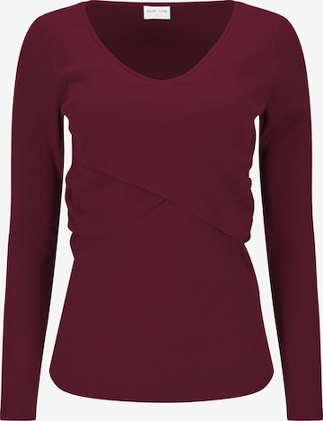 dayê rose Shirt 'Ivy Still-Longsleeve für Stillzeit & danach' in Red: front