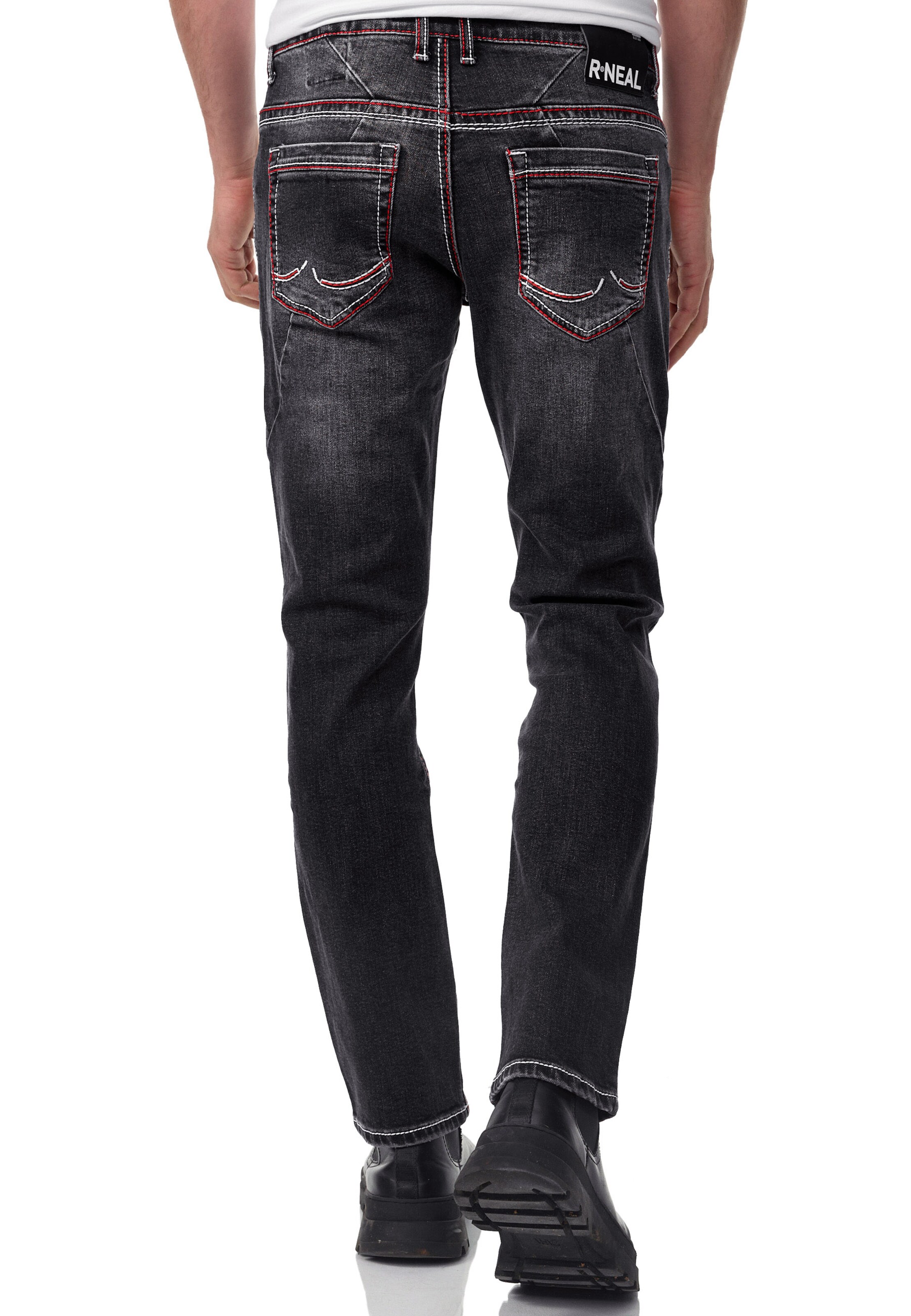 Rusty Neal Regular Jeans 'ODAR' in Zwart