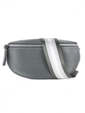 lePelou Gürteltasche 'CHIARA small' in Grau: Vorderseite
