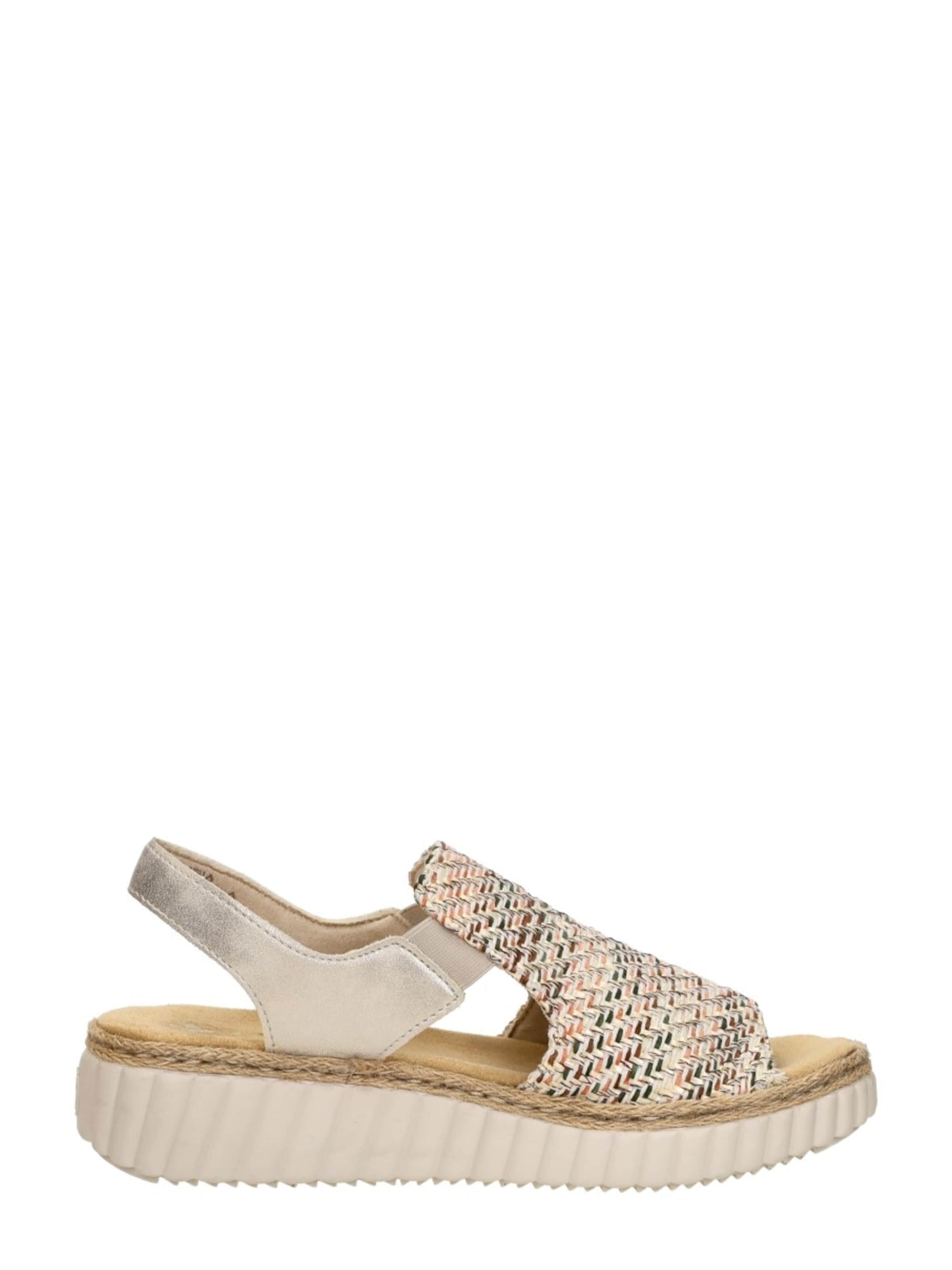 Rieker Sandal 'Sandalen Plat' in Beige