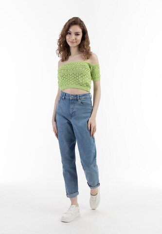 MYMO Knitted Top in Green