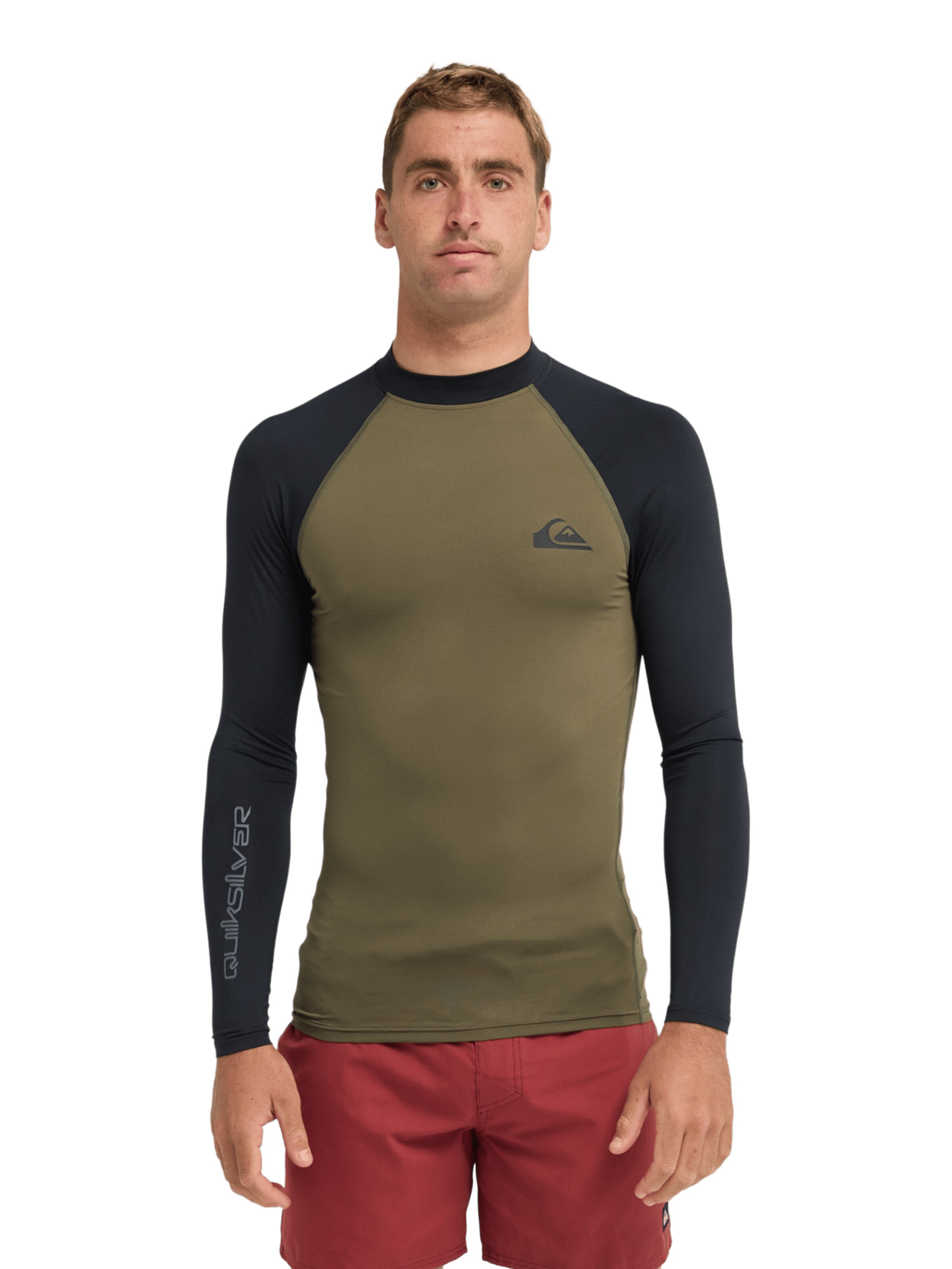 QUIKSILVER Performance Shirt 'Everyday' in Green: front