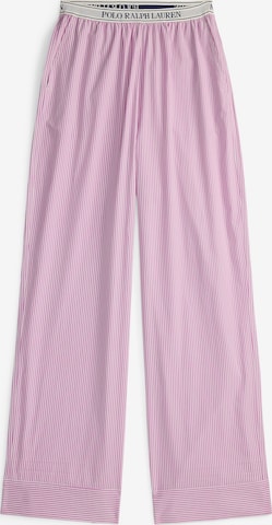 Pantalon de pyjama ' Shirting Stripes ' Polo Ralph Lauren en rose : devant
