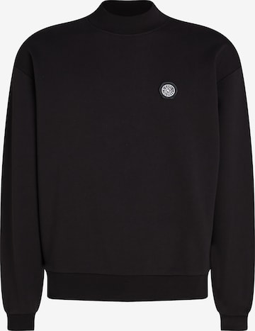 Bluză de molton de la Karl Lagerfeld pe negru: față