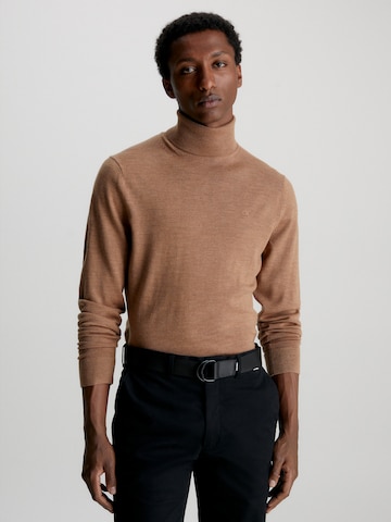 Pull-over Calvin Klein en marron : devant