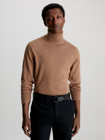 Calvin Klein Sweater in Brown: front