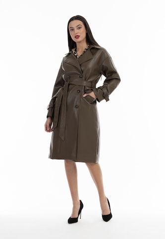 faina Between-seasons coat in Brown