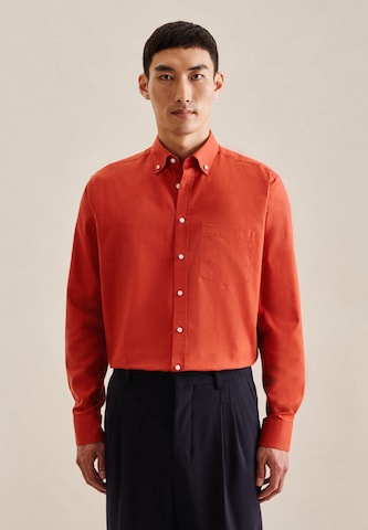 SEIDENSTICKER Regular fit Zakelijk overhemd in Oranje: voorkant