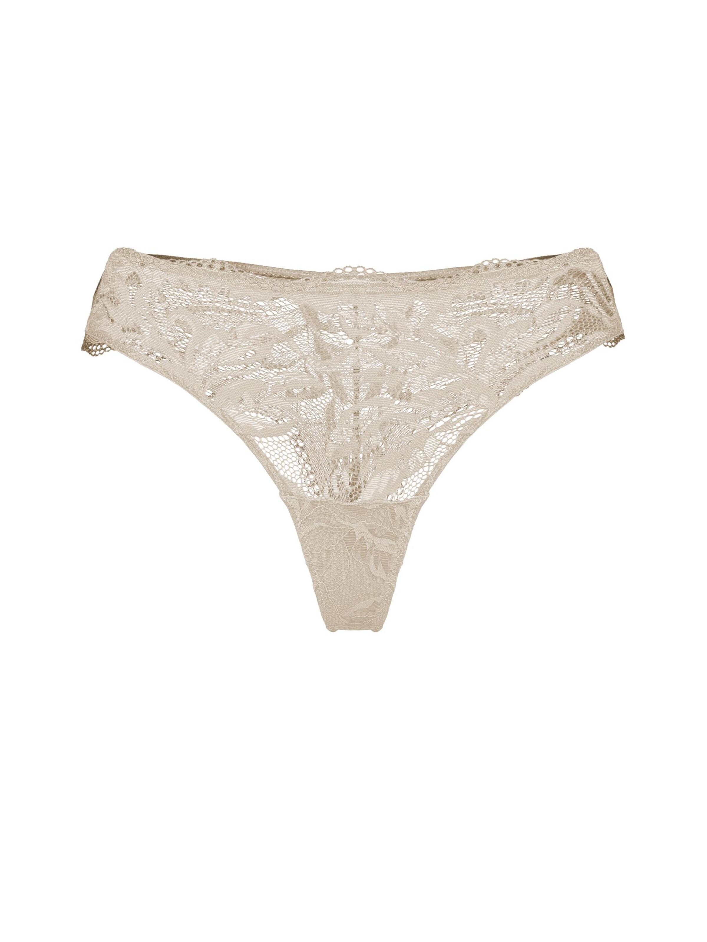 ESOTIQ Thong 'Vivian' in Beige: front