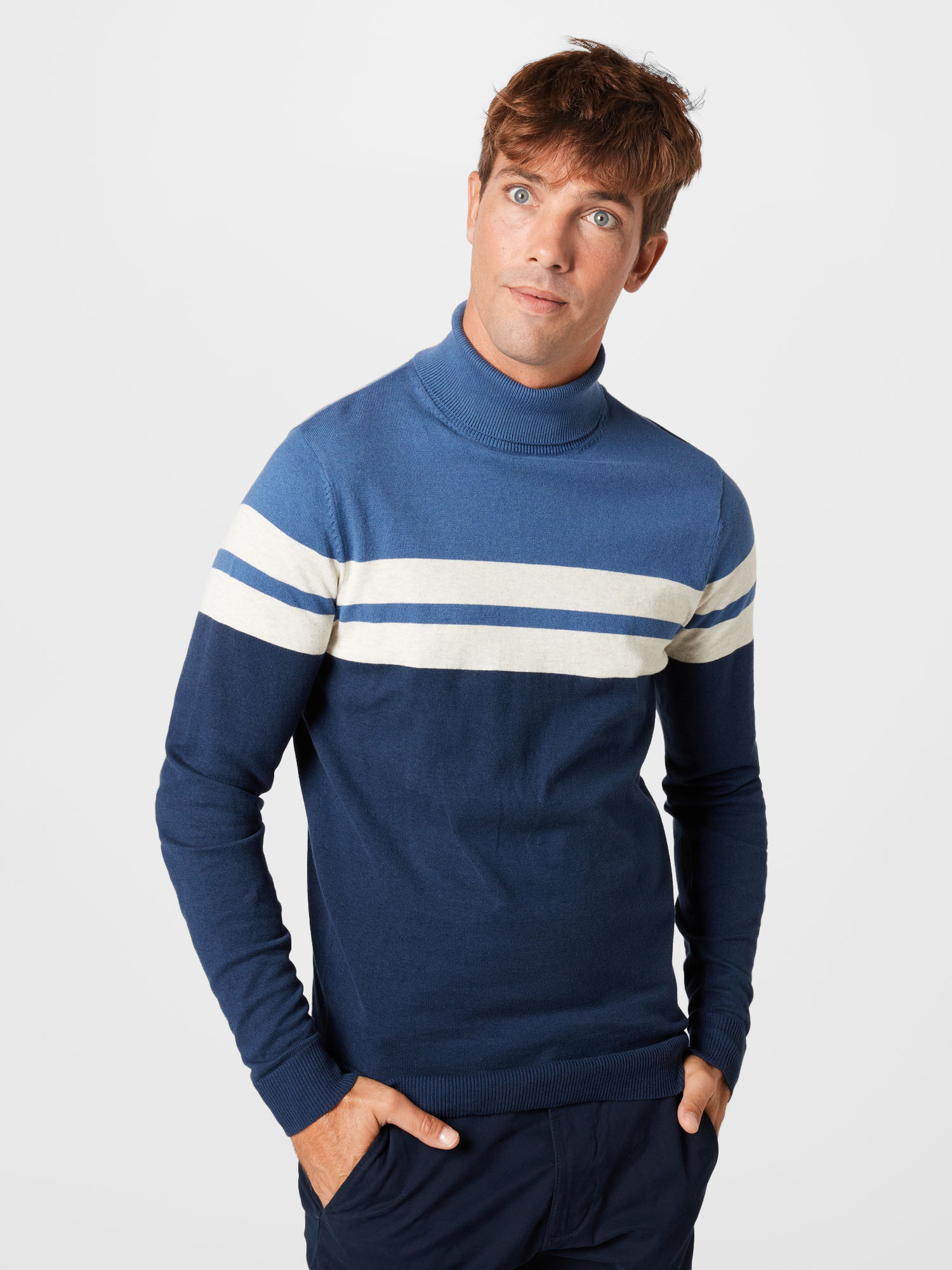 Hdzl1 Swetry & kardigany BLEND Sweter w kolorze Atramentowy, Podpalany Niebieskim 