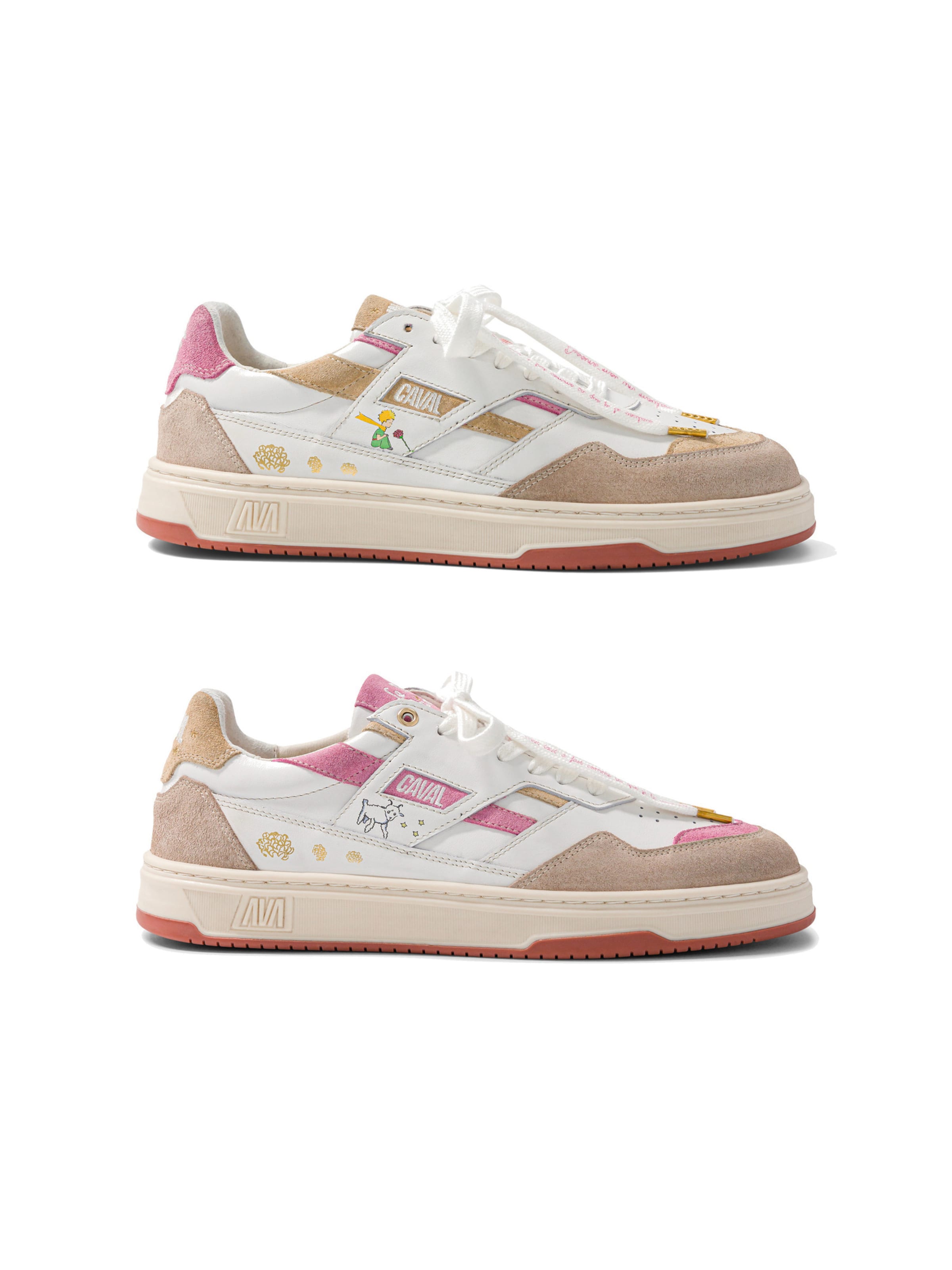 Scarpa stringata ' PLAYGROUND ' di Caval in bianco: frontale