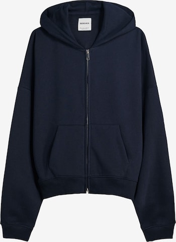 Bershka Sweatjacke in Blau: Vorderseite