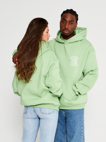 Multiply Apparel Sweatshirt 'Twentyfifteen' in Green