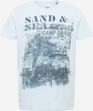 T-Shirt CAMP DAVID en bleu : devant