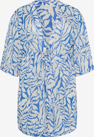 KAFFE CURVE Kimono 'Lea' w kolorze niebieski: przód