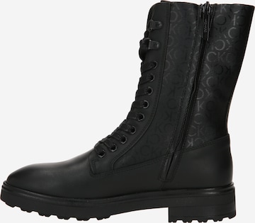 Calvin Klein Lace-Up Ankle Boots in Black