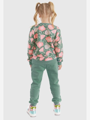 Tuta da jogging 'Flowers' di Denokids in verde