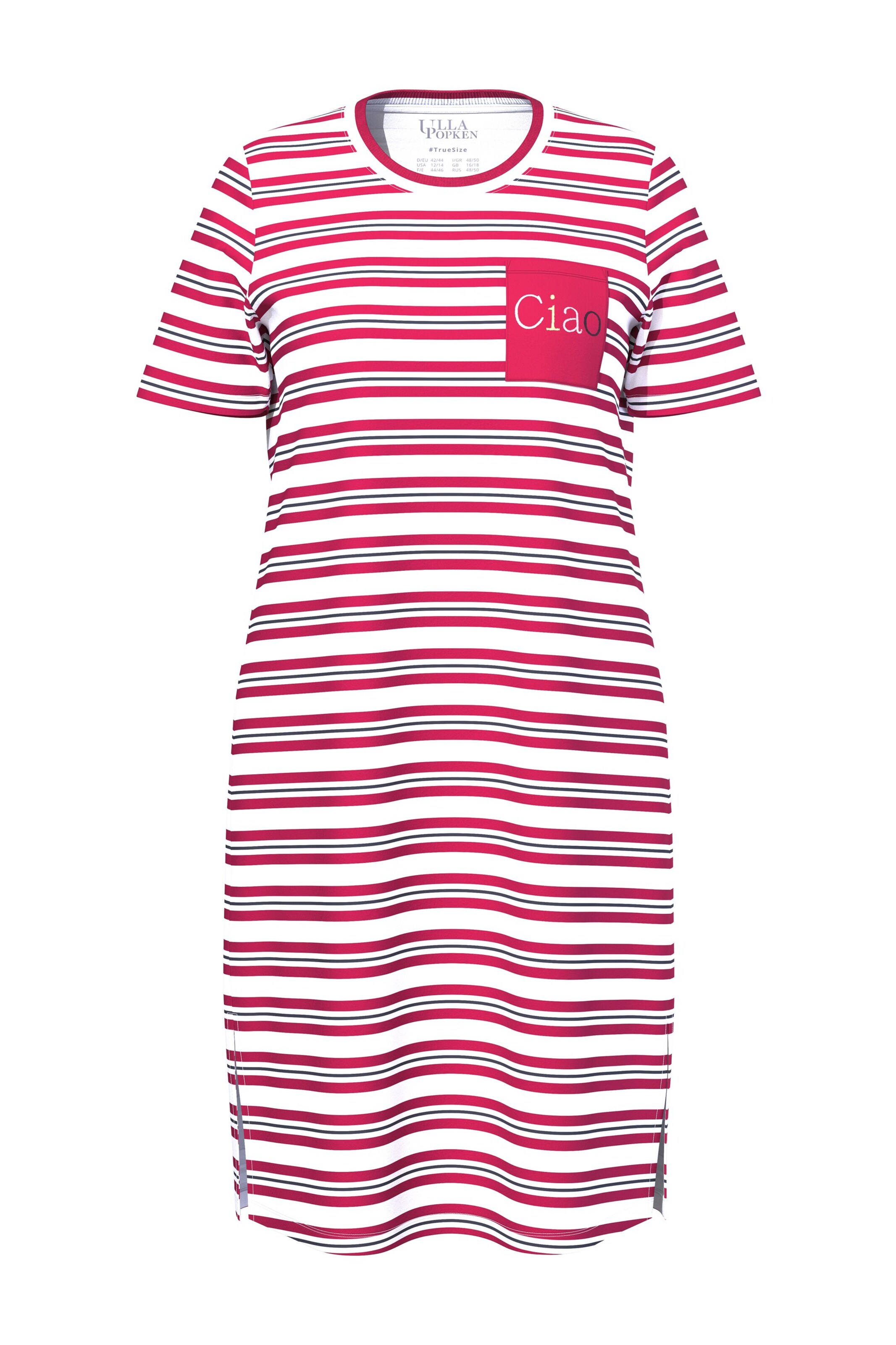 Ulla Popken Nachthemd in Rood: voorkant