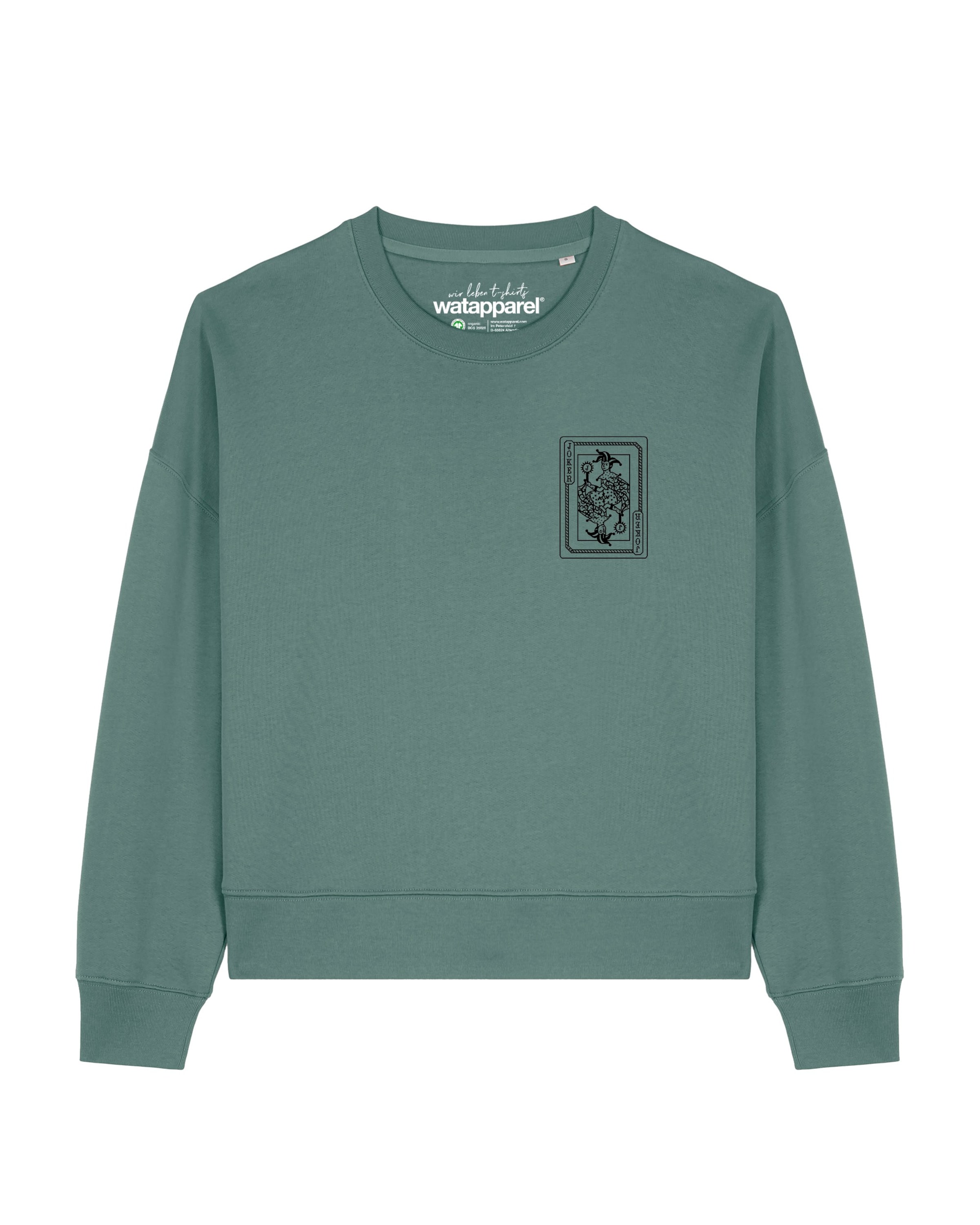 Watapparel Sweatshirt 'Joker' in Green: front