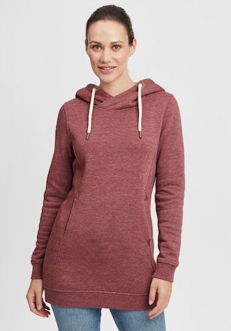 Oxmo Sweatshirt 'Vicky Pile Hood Long' in Red: front