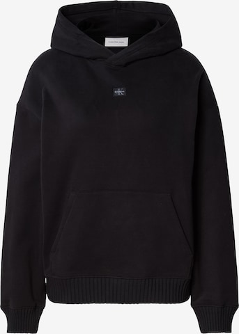Calvin Klein Jeans Sweatshirt in Zwart: voorkant
