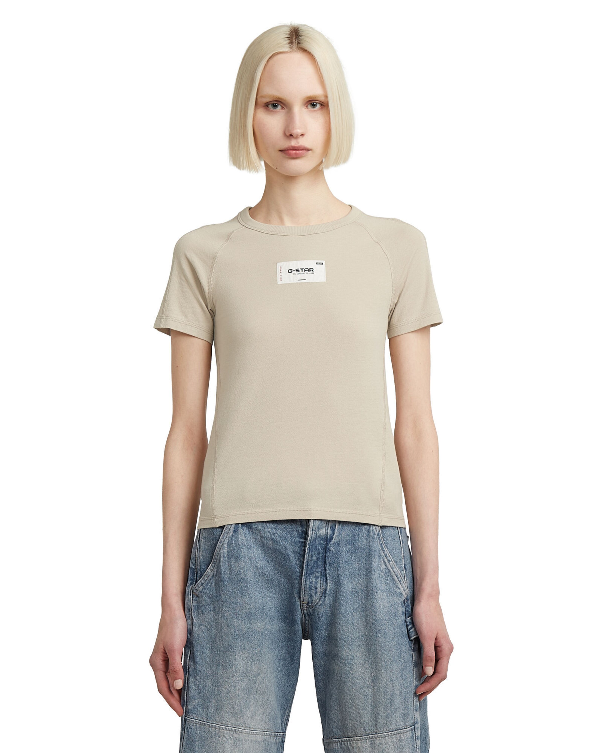 T-shirt G-STAR en beige : devant