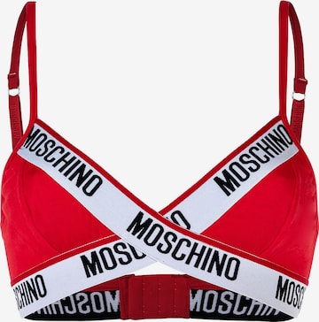 MOSCHINO Triangle Bra in Red: front