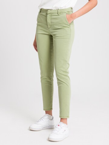 Cross Jeans Slim fit Pants in Green: front