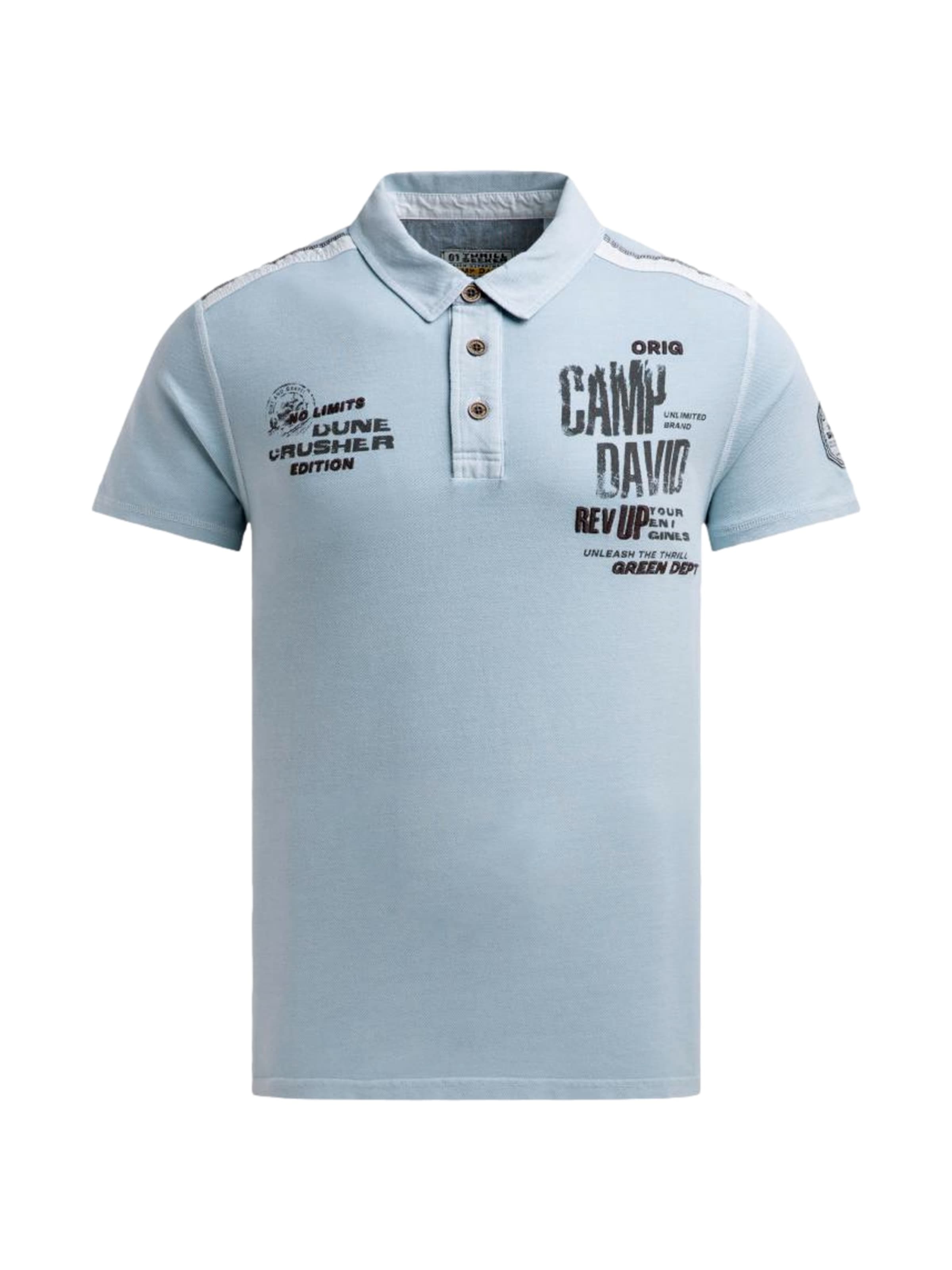 CAMP DAVID Shirt 'Dune Crusher' in Blue: front