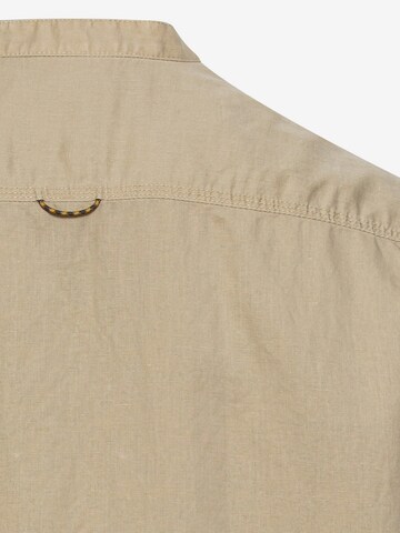CAMEL ACTIVE Regular Fit Kurzarm Hemd aus Leinen und Baumwolle in Beige