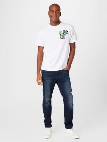MARKET T-Shirt 'VARSITY OVERLOAD' in Weiß