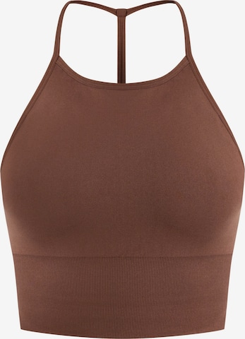 Smilodox Top Maria Solid Strap Light Support in Braun: Vorderseite