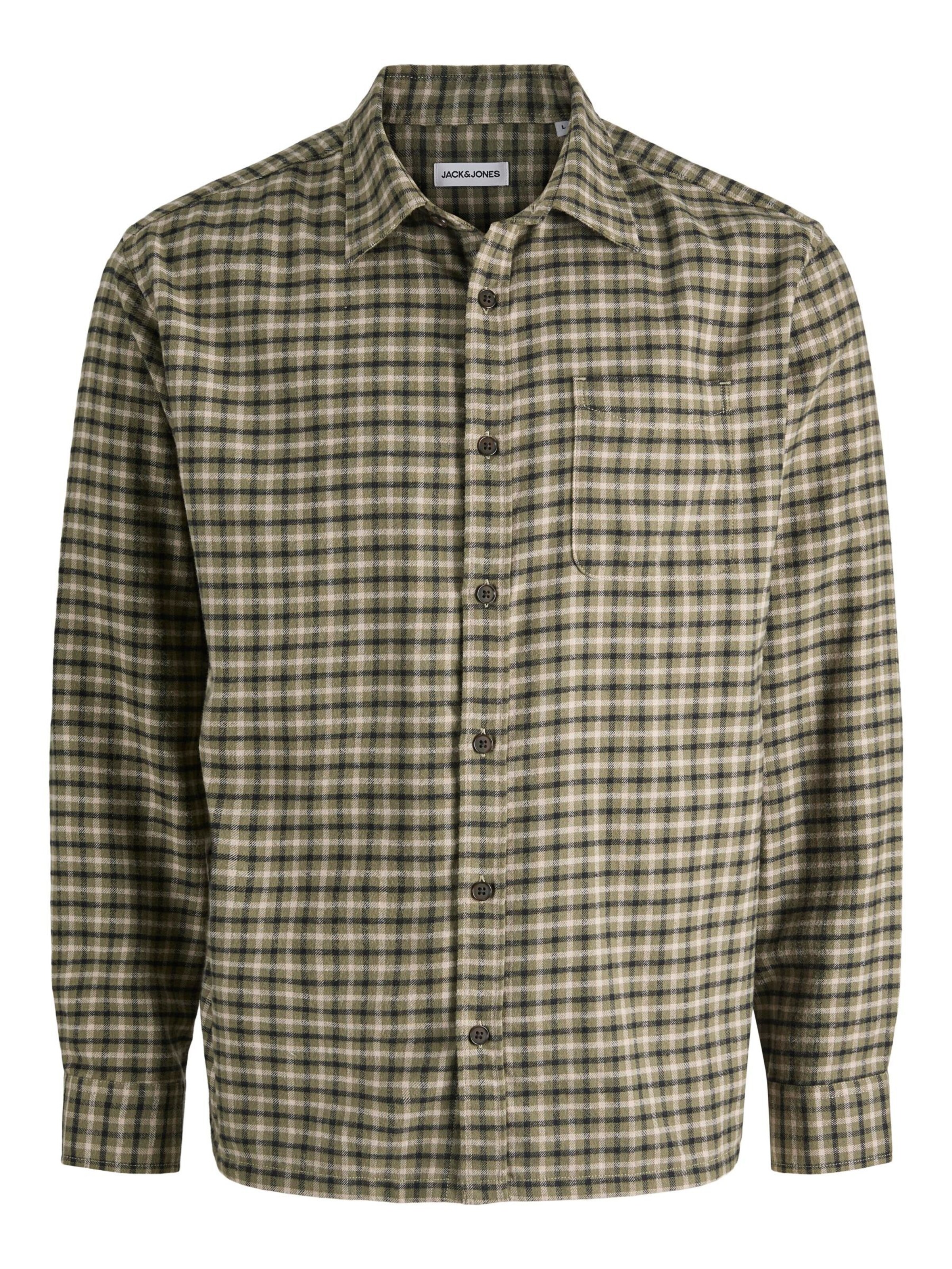 JACK & JONES - Ajuste regular Camisa en verde: frente