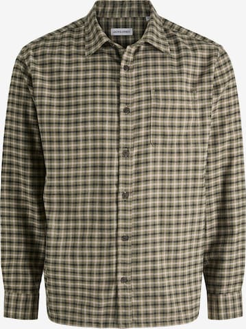 JACK & JONES - Ajuste regular Camisa en verde: frente